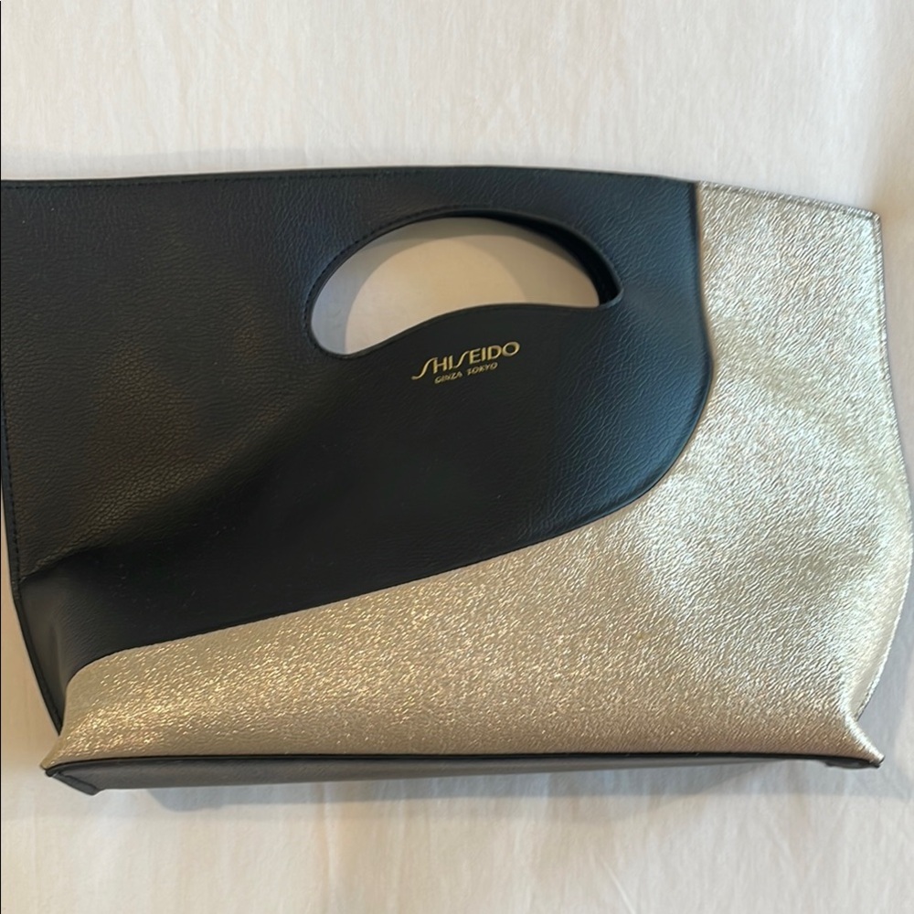 Shiseido Black and Gold Women's Bag